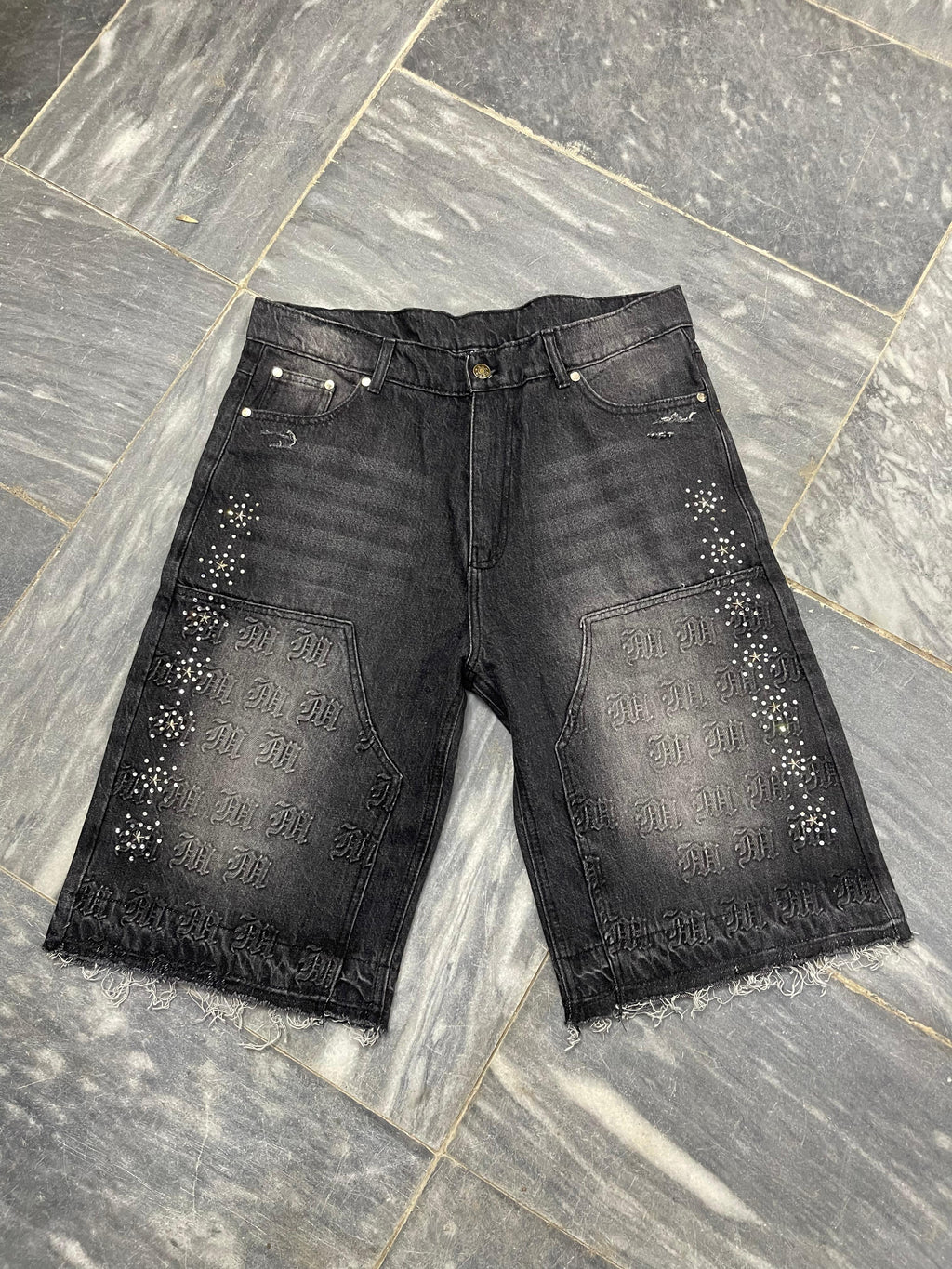 MM Rhinestone Denim Jeans (Black)